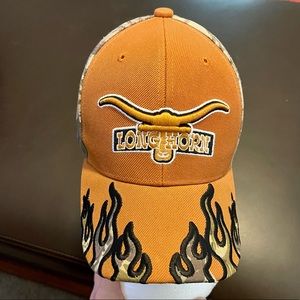 University Of Texas Longhorns Cap Hat Adult Adjustable Vintage Camo EUC